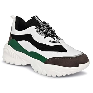 SUSON Womens Synthetic Leather Sneakers Shoes