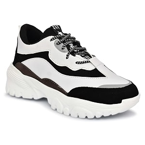 SUSON Womens Synthetic Leather Sneakers Shoes