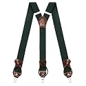 Suspenders for Men with Clip &amp; 6 Buttons 1.4in Y-Shape Stainless Steel