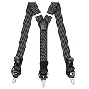 Suspenders for Men with Clip &amp; 6 Buttons 1.4in Y-Shape Stainless Steel