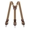 Suspenders for Men with Clip &amp; 6 Buttons 1.4in Y-Shape Stainless Steel