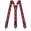 Suspenders for Men with Clip &amp; 6 Buttons 1.4in Y-Shape Stainless Steel
