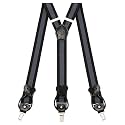 Suspenders for Men with Clip &amp; 6 Buttons 1.4in Y-Shape Stainless Steel
