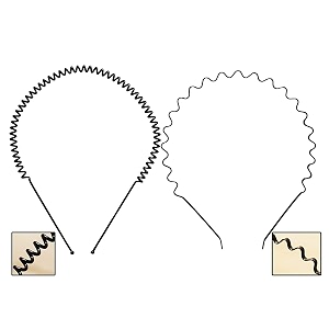 trending premium black flexible metal wavyhoop non slip hair band hair hoop daily use for unisex men women 1 wavy spring hairband