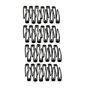 susvij trending premium glossy black metal tic tac hair clips for women pack of 48 pieces tictac clips 48