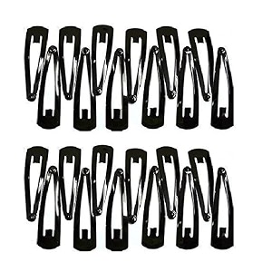 susvij trending premium glossy black metal tic tac hair clips for women pack of 24 pieces tictac clips 24