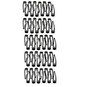 susvij trending premium glossy black metal tic tac hair clips for women pack of 60 pieces tictac clips 60