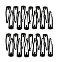 SUSVIJ Trending Premium Glossy Black Metal Tic Tac Hair Clips for Women Pack of 24 Pieces (TICTAC CLIPS 24)