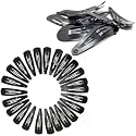 SUSVIJ Trending Premium Glossy Black Metal Tic Tac Hair Clips for Women Pack of 36 Pieces (TICTAC CLIPS 36)