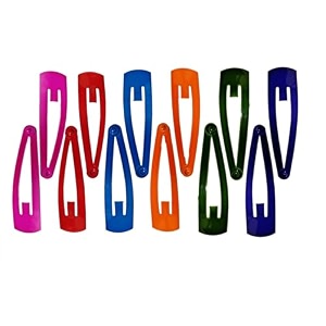 susvij trending premium glossy multicolor metal tic tac hair clips for women pack of 12 piecesmulticolor tictac clips 12