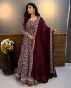 Sutranga Designers Embroidered Viscose Rayon Stitched Anarkali