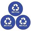 Sutter Signs 3pk Recycle Stickers for Trash Bins