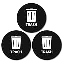 Sutter Signs 3pk Trash Stickers 4"