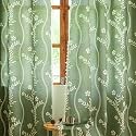Sutuo Home Olive Green Boho Curtains 63 inch Length for kitchen Bedroom, Light-filtering Linen Print Farmhouse Vintage Christmas Tassels Grommet Bohemian Windows Curtains 2 Panels Drapes,52" W x 63" L