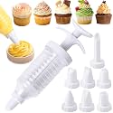 Suuker Cake Decorating Kit, Icing Gun with 8 Piping Tips for Cupcakes