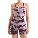 SUUKSESS Women 2 Piece Workout Sets High Waisted Tummy Control Biker Shorts Halter Padded Tank Tops