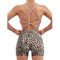 SUUKSESS Women Seamless Workout Sets Strappy Sports Bra High Waist Booty Shorts Outfits