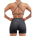 SUUKSESS Women Seamless Workout Sets Strappy Sports Bra High Waist Booty Shorts Outfits