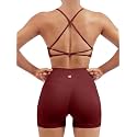 SUUKSESS Women Seamless Workout Sets Strappy Sports Bra High Waist Booty Shorts Outfits
