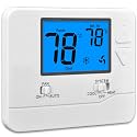 Suuwer Non-Programmable Thermostats for Home 1 Heat/1 Cool Conventional Single-Stage Systems (Blue Backlight)