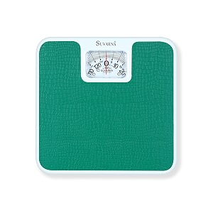 suvarna body weight machine - analog mechinical body weight scale  anti skid fitness weighing scale 150 kg limit  1 year warranty  model 9011-150 elegant - sea green