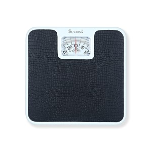 suvarna body weight machine - analog mechinical body weight scale  anti skid fitness weighing scale 150 kg limit  1 year warranty  model 9011 elegant - matt black
