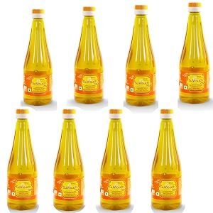 suvisudh cold pressed chemical free yellow mustard oil-4 litre 500ml pack of 8 ideal for cooking amp pickling  rich in mufa pufa omega 3 amp 6 no cholesterol antioxidants  perfect blend of taste
