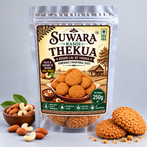 SUWARA Thekua Cookies Biscuit Kaju