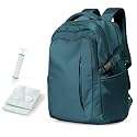 Travel Backpack for Women Airline Approved Carry On，Large Laptop Backpack for Men,Flight Approved Luggage Backpack (Blue-with 2 Vacuum Bags and Pump, Large)