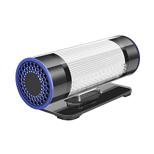 suzec f003 car air purifier with replaceable high efficiency carbon filter hepa de-odorizer that removes smoke dust pollen and bad odors in a car or a small space
