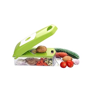suzec maitri plastic 12-in-1 jumbo manual vegetable grater chipser and slicer
