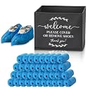 Suzile 200 Pack Disposable Shoe Covers with Dispenser Box, Gray