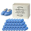 Suzile 200 Pack Disposable Shoe Covers with Dispenser Box, Beige
