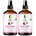 SVA ORGANICS Rose Water 4oz (118 ml) Refreshing Rose Water Spray for Skin Care, Skin Hydration, Bath, Soaps, Haircare & Aromatherapy (Pack of 2)