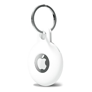 svanove for airtag keychain airtag holder key ring siliocne airtag case air tag cover cute airtag accessories for kid luggage cat dog collar car compatible with apple airtag 2021 white