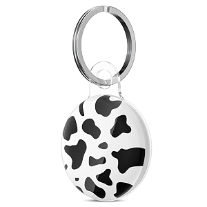 svanove cheetah print case for airtag leopard trendy pattern luxury girly airtag accessories for women luggage cat dog collar car compatible with apple airtag 2021 cow black