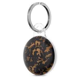 svanove tortoise shell case for airtag leopard trendy pattern luxury girly airtag accessories for women luggage cat dog collar car compatible with apple airtag 2021 tortoise