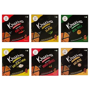 svaras khakhra  assorted flavours  methi thepla african peri peri mexican smoked chipotle mexican jalapeno oats methi and american sour cream amp onion  200g assorted pack of 6