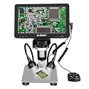 SVBONY SV604 1200X Digital Microscope with Screen 1080p for Soldering Electronics with Wired Remote, 7 inch Coin Magnifier with 10 Adjustable LED Lights Compatible with Windows and Mac OS