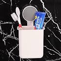 SVH Drill-Free Removable Toothbrush Holder with Self-Adhesive Wall Mount – Versatile Holder for Toothpaste, Razors, Shavers and Makeup Brushes, Perfect for Kitchen and Bathroom Use - Pack of 1