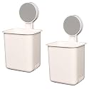 SVH Drill-Free Removable Toothbrush Holder with Self-Adhesive Wall Mount – Versatile Holder for Toothpaste, Razors, Shavers and Makeup Brushes, Perfect for Kitchen and Bathroom Use - Pack of 2