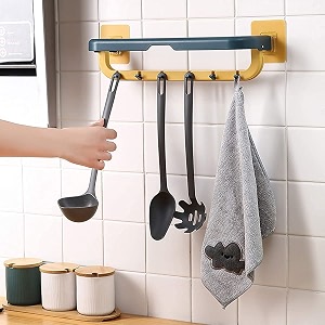 svk dream multifunction useful towel rail rack holder wall mounted bathroom plastic self-adhesive hanging hanger shelf 3