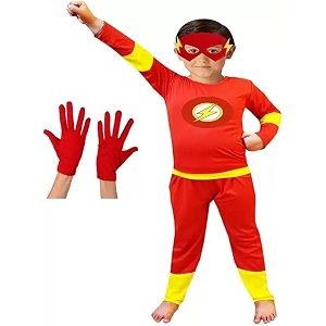hosiery fabric flash superhero flash costume for kids halloween dress fancydress birthday gift  cosplay bodysuit for boys and girls a7