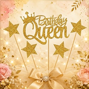 birthday queen cake topper - cake decorationbirthday party decoration