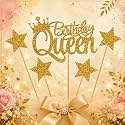 Birthday Queen Cake Topper - Cake Decoration,Birthday Party Decoration
