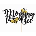 Black Glitter Mommy to Bee Cake Topper,What Will It Bee?Cake Cake Decor,Bee Themed Baby Shower Cake Topper,Pregnancy Announcement Party Decorations, baby shower cake topper