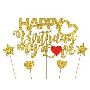 custmised gold glitter 12 way to one cake topper - happy 6 months cake topper - half a year party decors - six months old party decorations - happy 12 birthday photo props
