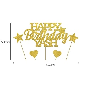 custom personalized gold glitter cake topper for kids husband wife boys amp girls - decoration supplies for customized cakes