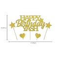 Custom Personalized Gold Glitter Cake Topper for Kids, Husband, Wife, Boys &amp; Girls - Decoration Supplies for Customized Cakes