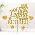 Gold Glitter The Legend Has Retired Cake Topper, Happy Retirement Cake Decorating - Hello Pension Goodbye Tension - Officially Retied Party Decoration Supplies